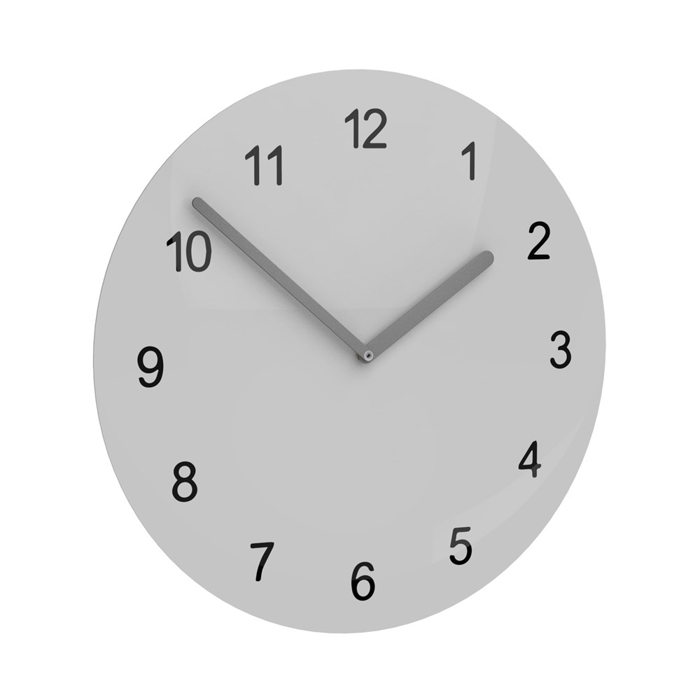 Horae Wall Clock Premium Round 240 mm, Silver Clock Hands