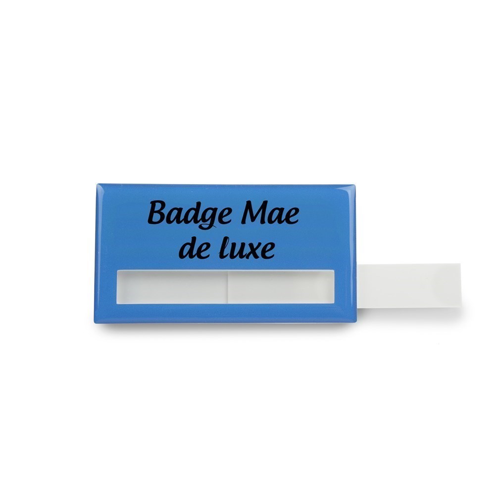 Badge Mae, Rectangular, 74 x 20 mm, Magnet, Doming in full color