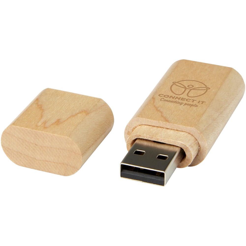 Houten USB 2.0 met sleutelring 