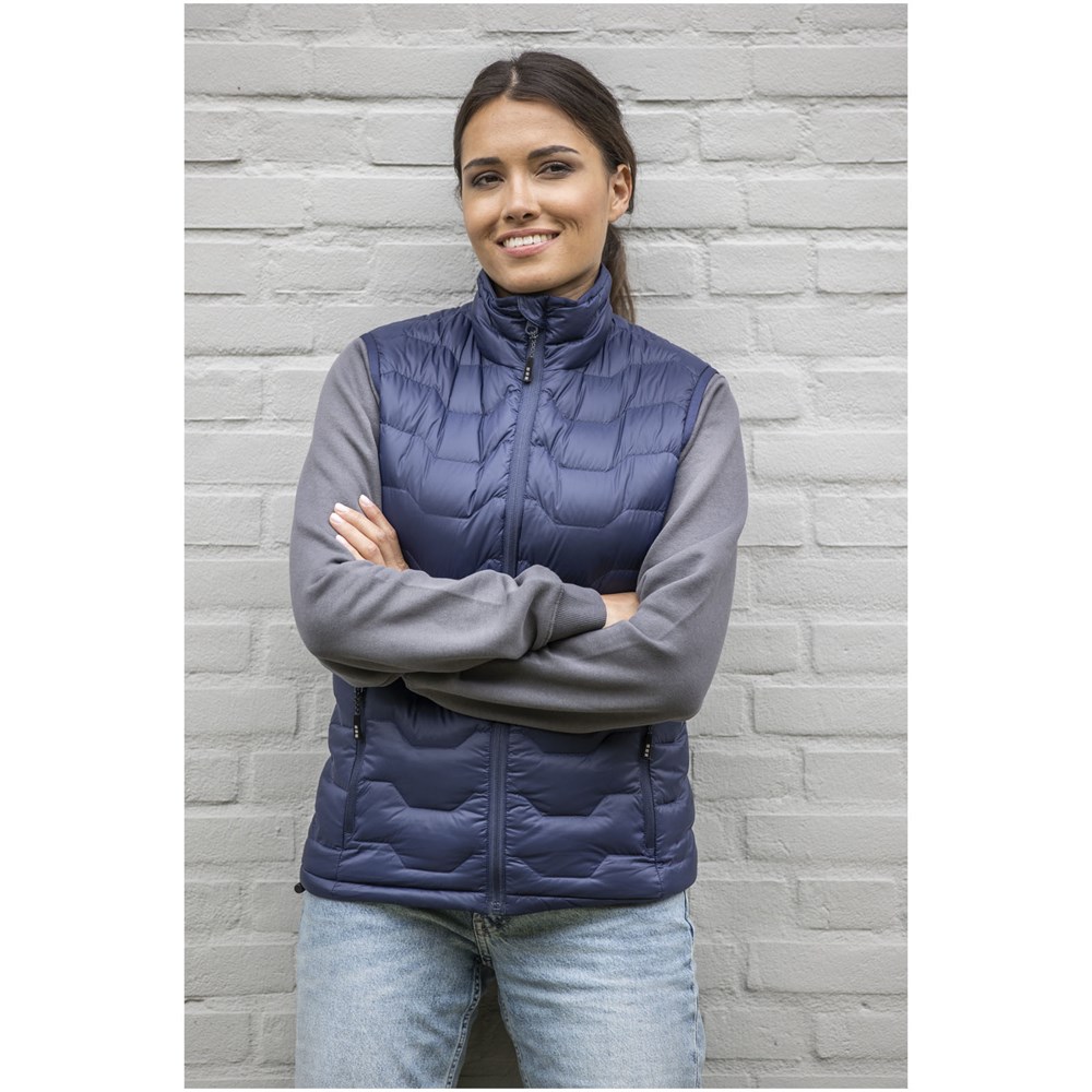 Epidote GRS gerecyclede geïsoleerde down bodywarmer voor dames