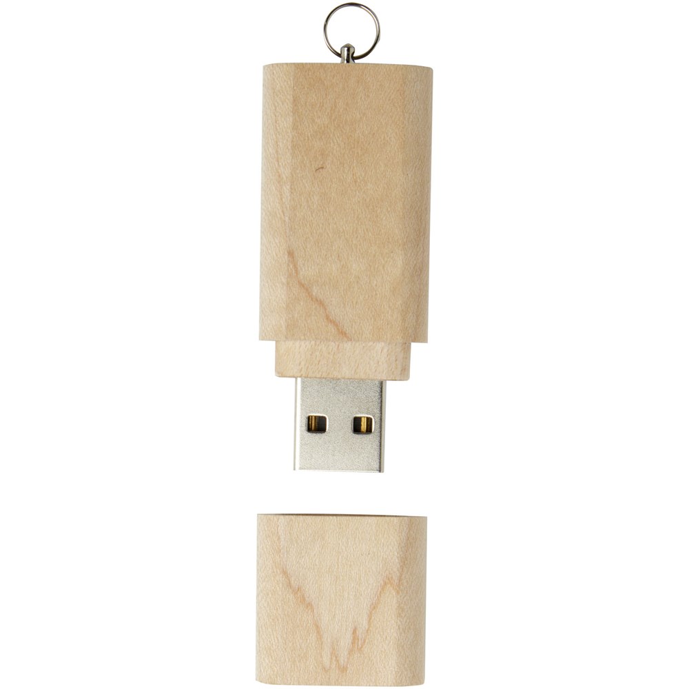 Houten USB 2.0 met sleutelring 