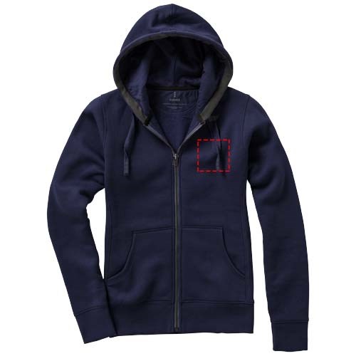 Arora dames hoodie met ritssluiting