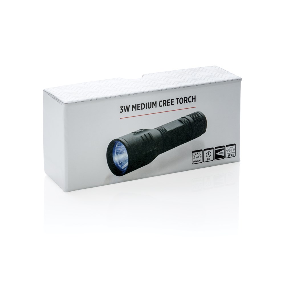 3W CREE zaklamp medium